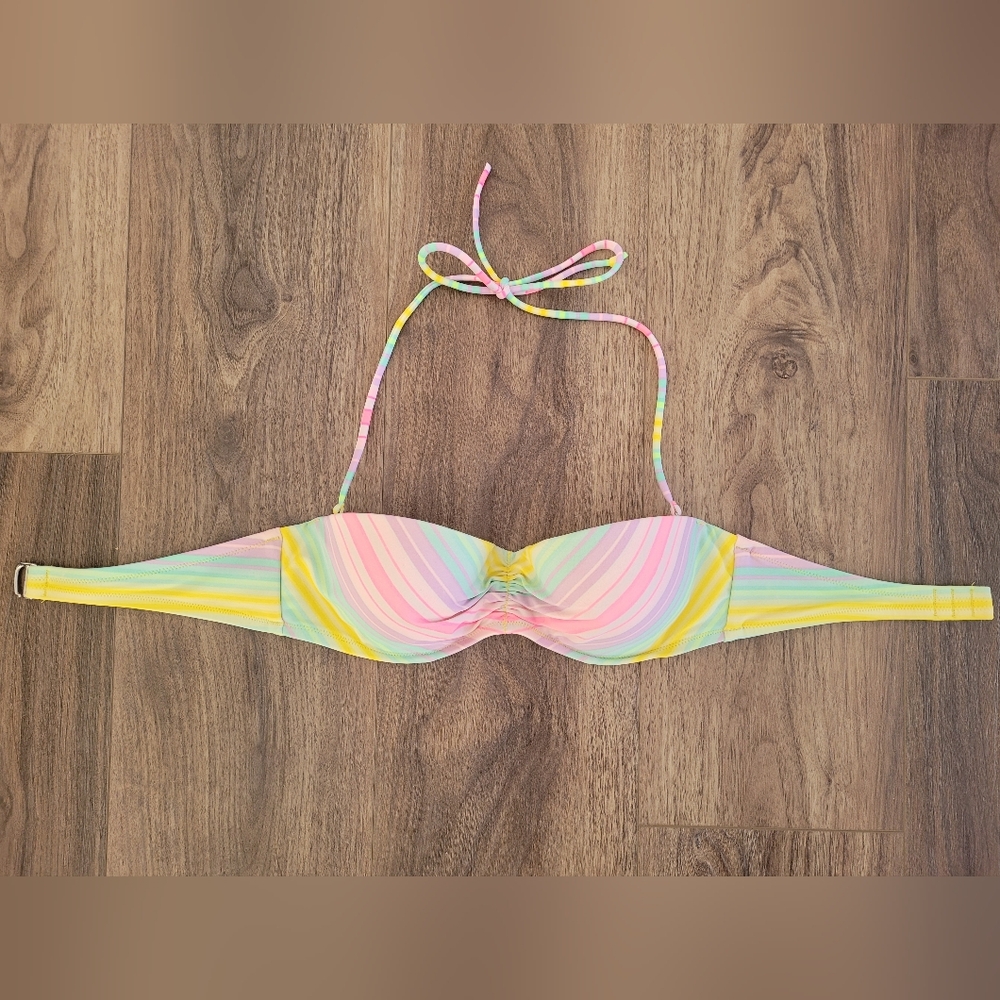 Victoria Secret Colorful Striped Bikini Top